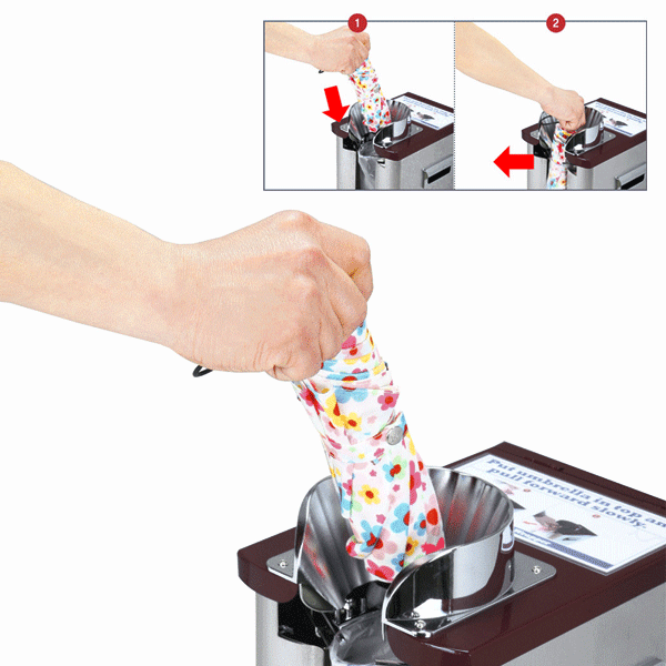 Wet Umbrella Wrapper Auto Double Bag Dispenser Umbrella Bagger